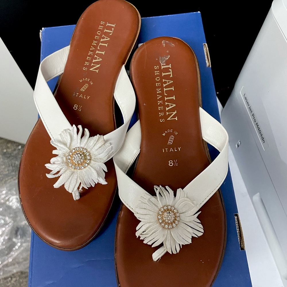 New ITALIAN LEATHER sandals Sz 8.5